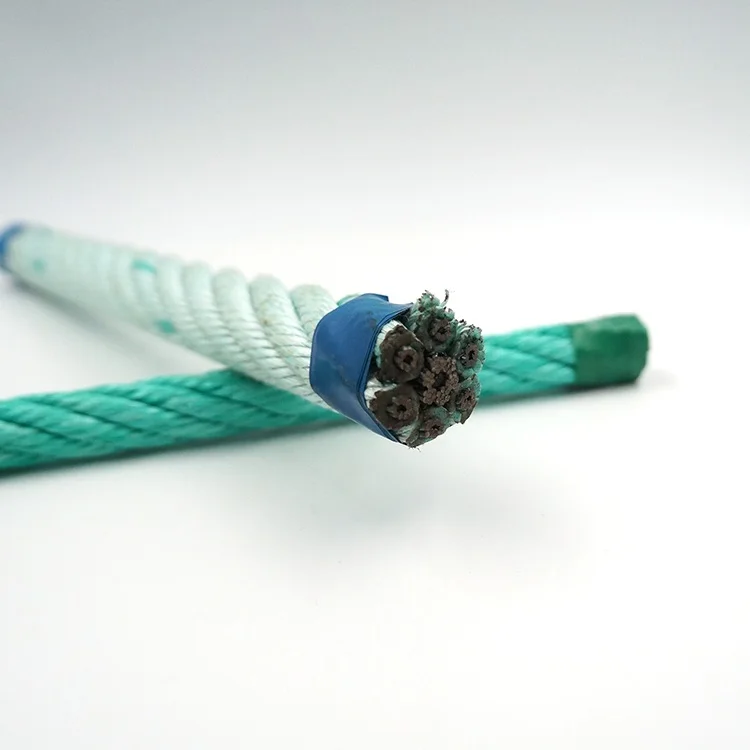 Стальной проволочный сердечник 6 нити PP комбинированный веревка морские рыболовные канаты