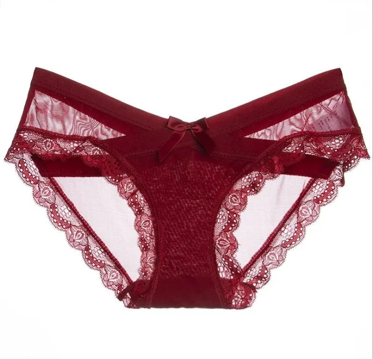 2019 Sexy Lace Panties Women Fashion Sexy Lingerie Tempting Pretty Briefs Cotton Low Waist Cute Women Underwear