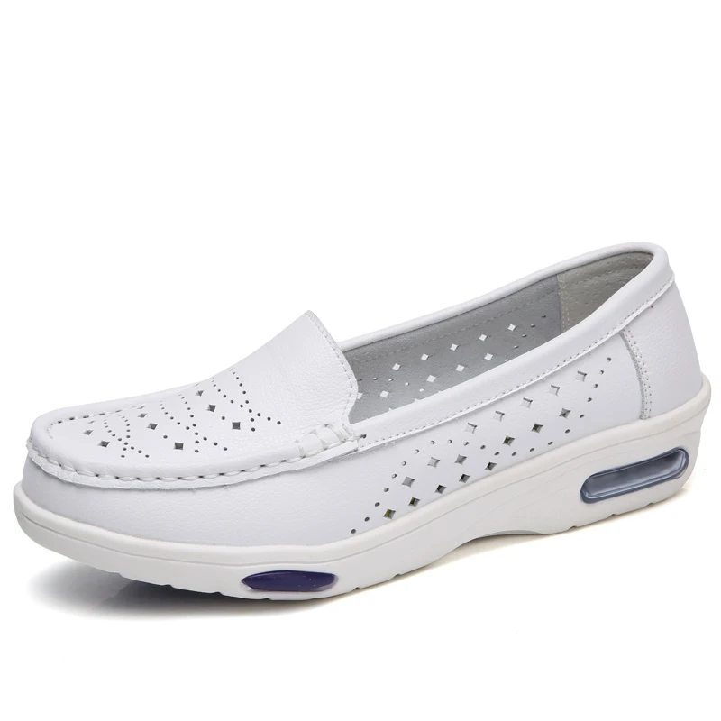 
comfort Air cushion nurse shoes female footwear cow leather nursing shoes for women 