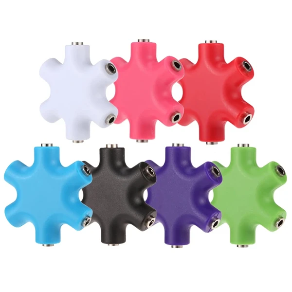 
5-Jack Multi Headphone Audio Splitter adapter 