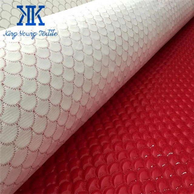 embroidery backing fabric / quilted leather fabric for handbags / quilting embroidery leather fabric