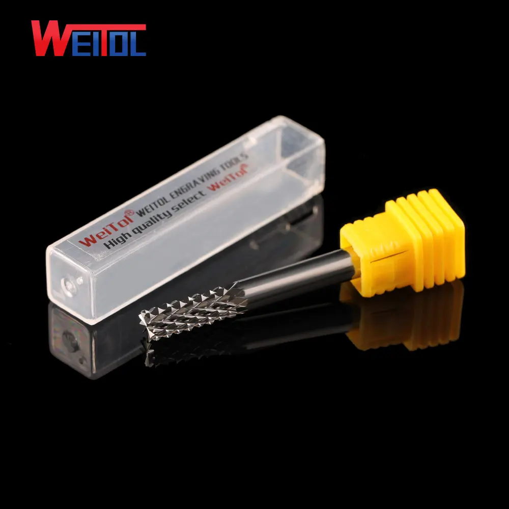 WeiTol 3A Grade Flat Bottom Corn teeth milling cutter Cement plate cutting routerbit end mill