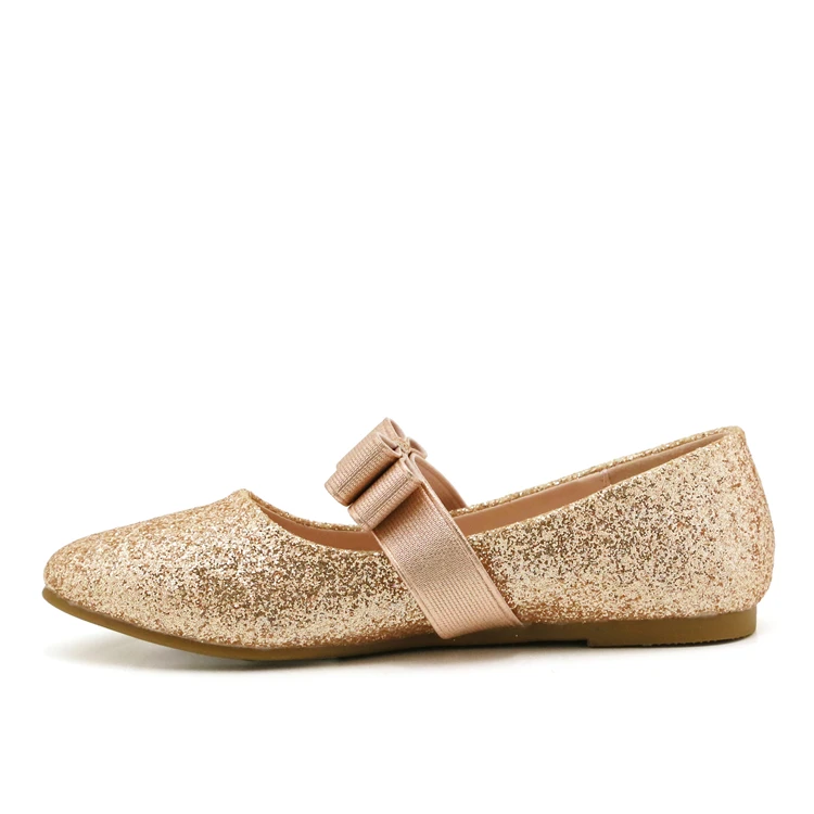 Wholesale Rose Gold Children Girls Ballet Flats Shoes For Kids Four Seasons Casual Shoes