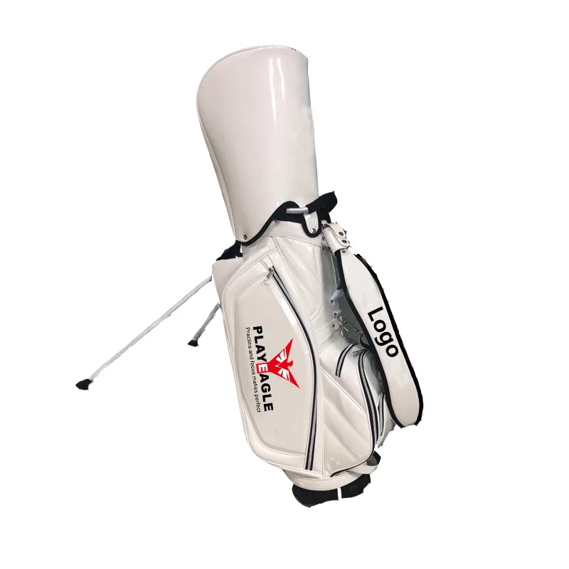 Factory Customize Logo Waterproof Leather Golf Bag with Stand