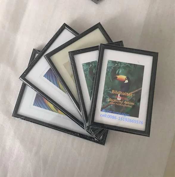 Cheap bulk black  plastic photo frame picture photo frame in size 4x6x8x10 5x7 molduras para foto wholesale 6r 7r 8r 10r 12r
