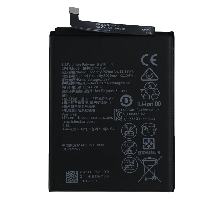 Лидер продаж литий ионный перезаряжаемые смартфон HB405979ECW батарея для Huawei Nova Замена
