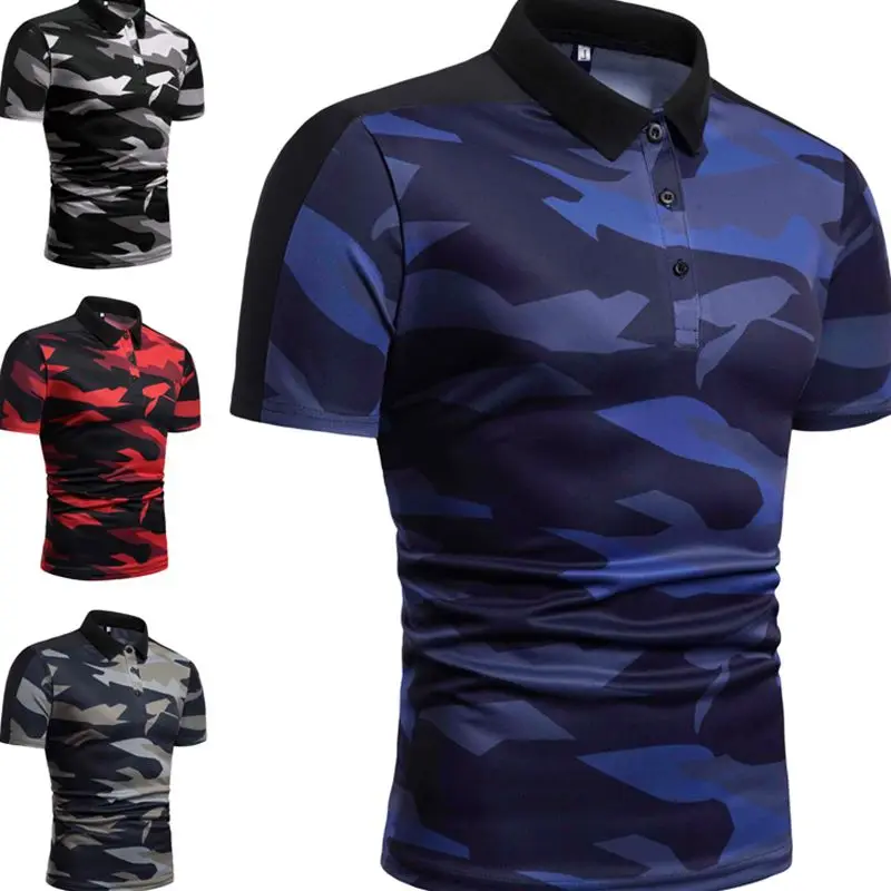 Summer New Camo Polo Design Work Wear Customized Polo Shirt For Men