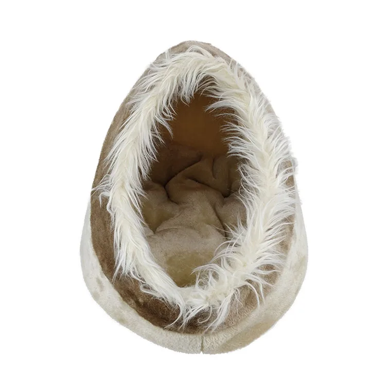 Yangyangpet Warm Foam Faux Fur Pet Bed Cat House Cave