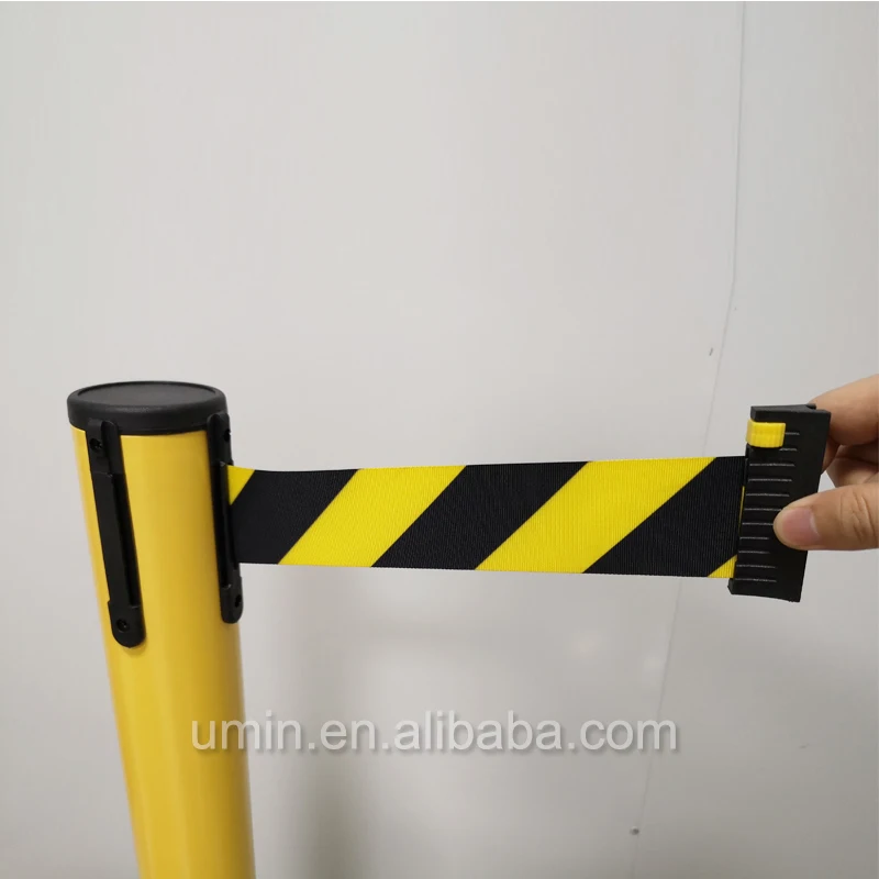 Контроль толпы желтая оповещательная стойка для очереди