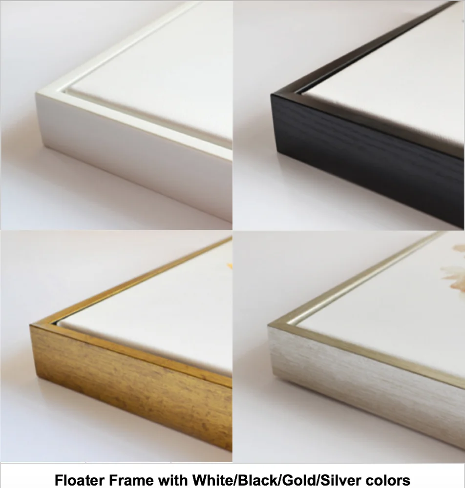 32x48 Inch Rectangular Blue Handmade Floater Framed Decoration Oil Painting on Canvas