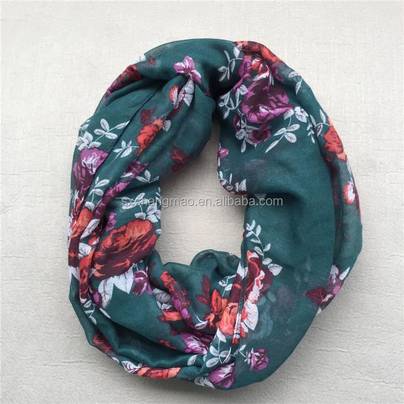 Новое поступление Флора печать петли шарф