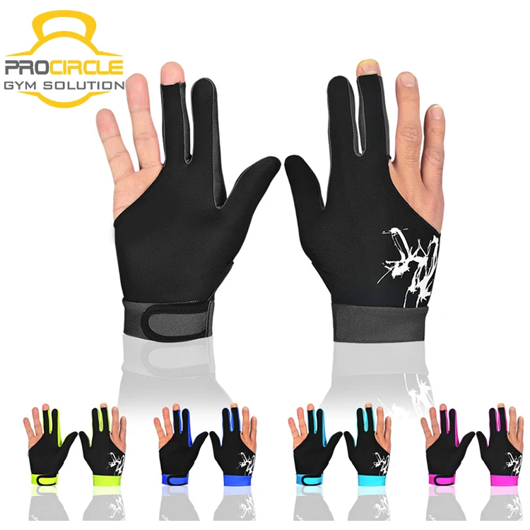 Wholesale 3 Fingers Pool Billiard Gloves