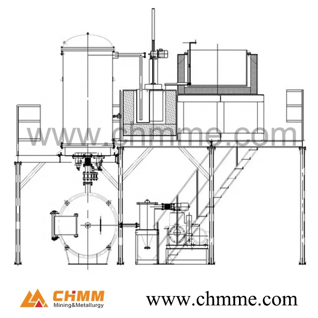 High efficiency noble Lead vacuum distillation furnace