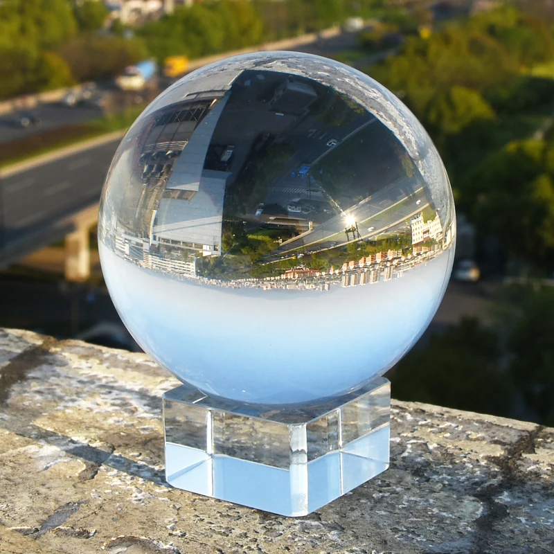 
LY-B1004 60mm 80mm 100mm clear K9 glass crystal sphere ball 