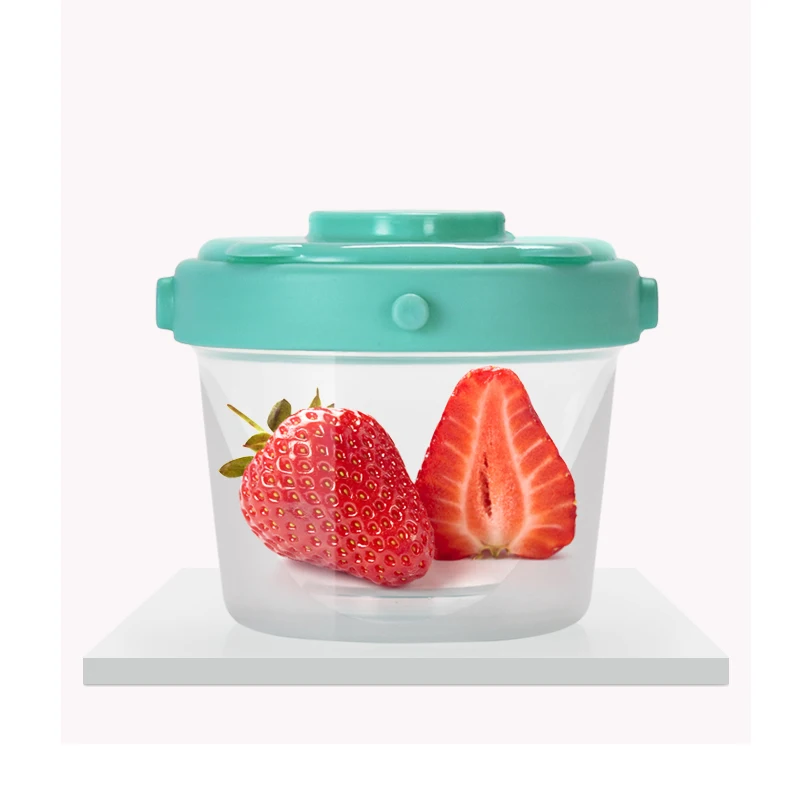 Food Grade Sealed leakproof Vacuum Baby Fresh Food Storage Container Silicone Lunch Box with Lid for Toddler Stackable Snack