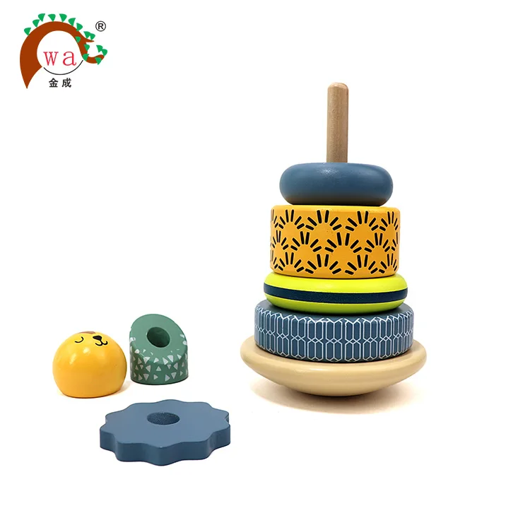 
Funny Educational Tower Game Baby Leo Stacking Rings Toy 