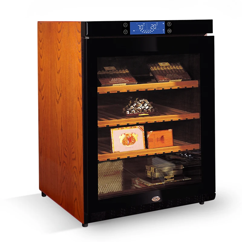 Factory Direct Offer Premium natural wooded Electric cigar cabinet humidor