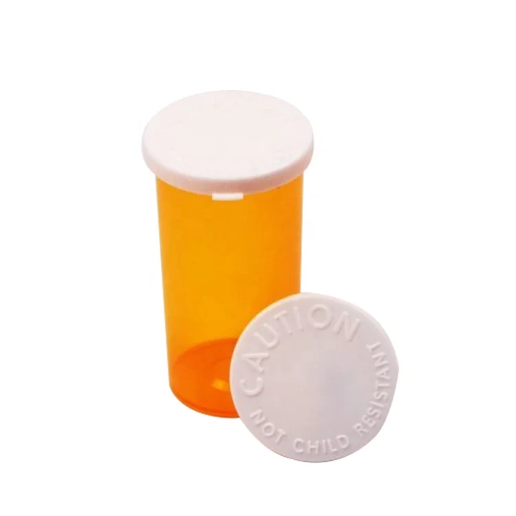 Travel Sub-Bottle Prescription Bottles Custom Pill Bottle 16 Dram Plastic Vial with Lid