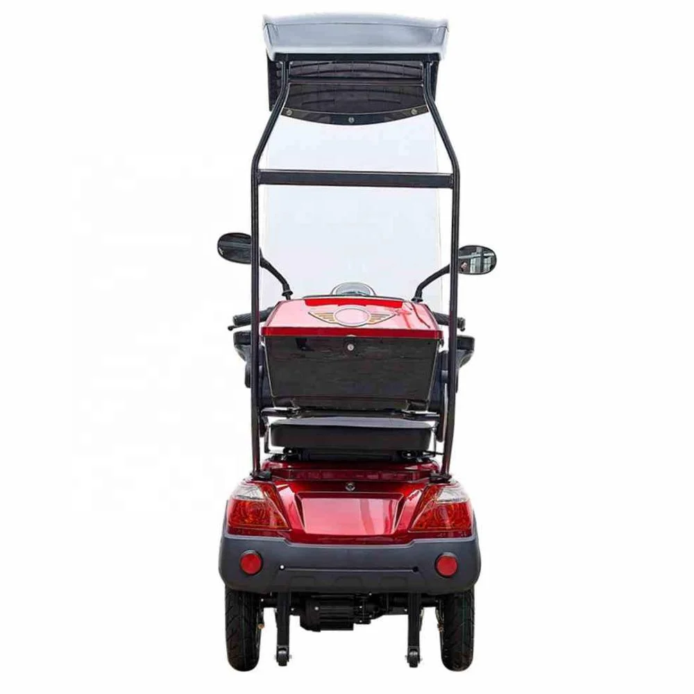 4 wheel Sunrise electric mobility scooter 60V 1000W travel scooter with roof for elderly, handicap