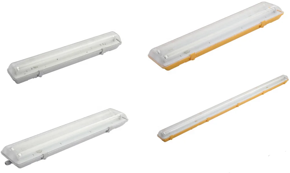 2 Tubes Led Tri-proof Light Ip65 Waterproof Led Lighting Fixture 2x18w PC Led Tri Proof Light 150cm