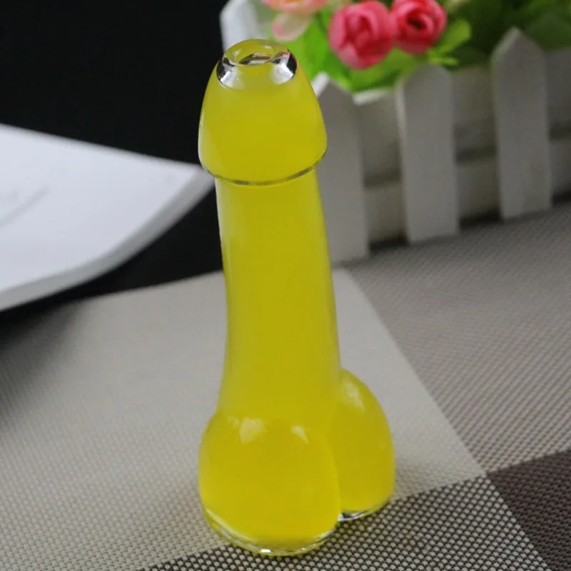 UCHOME 100ml creative penis shape glass bottle, bar ware dick cocktail glass