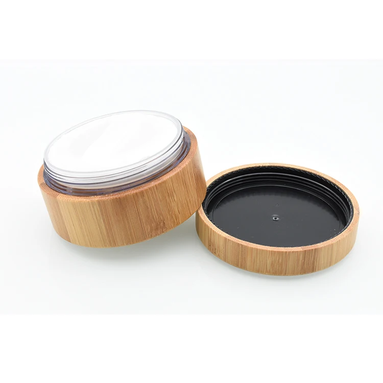 High Quality 1oz 30g 30 gram Elegant Empty Bamboo Cosmetic Powder Container 30g 30ml Bamboo Loose Powder Jar with Sifter and PAD