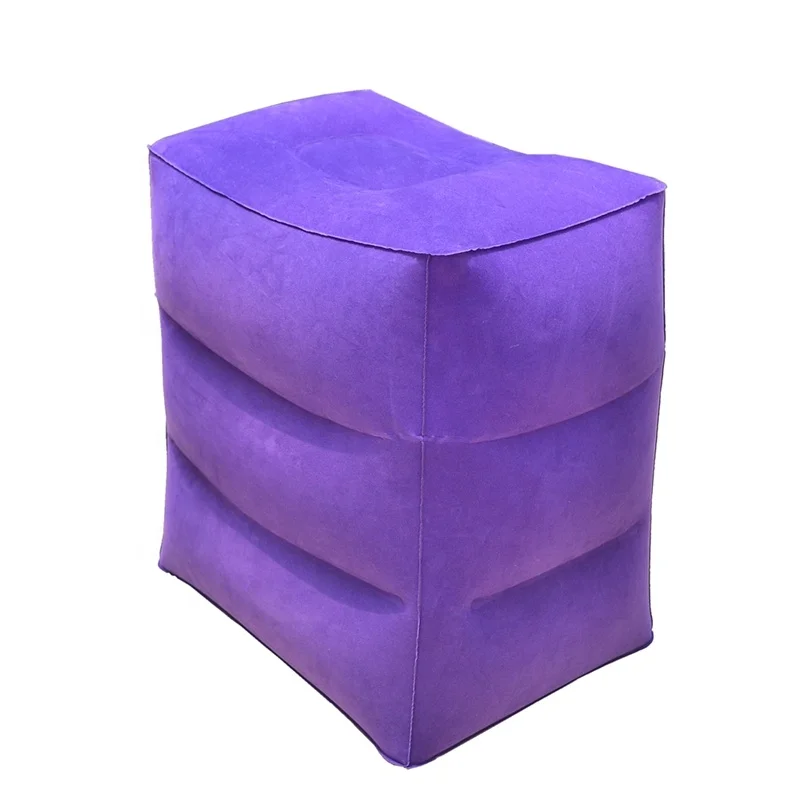 Airgoods New Airplane Travel Leg Rest Inflatable Foot Rest Pillow With Dust Cover