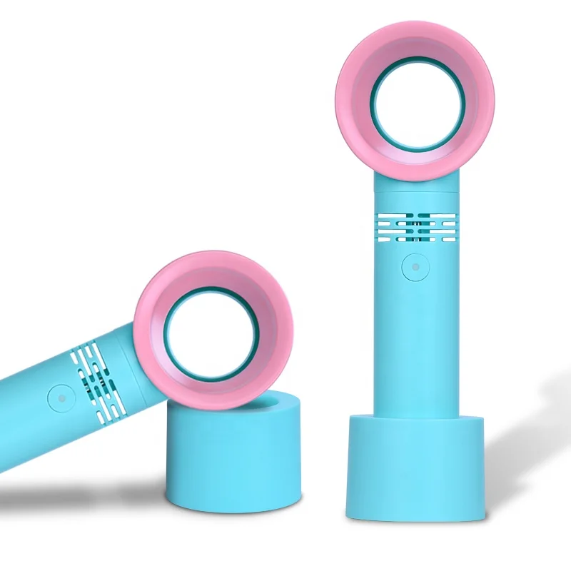 
2019 New Design Portable Mini Rechargeable USB Electric Hand Bladeless Fan 
