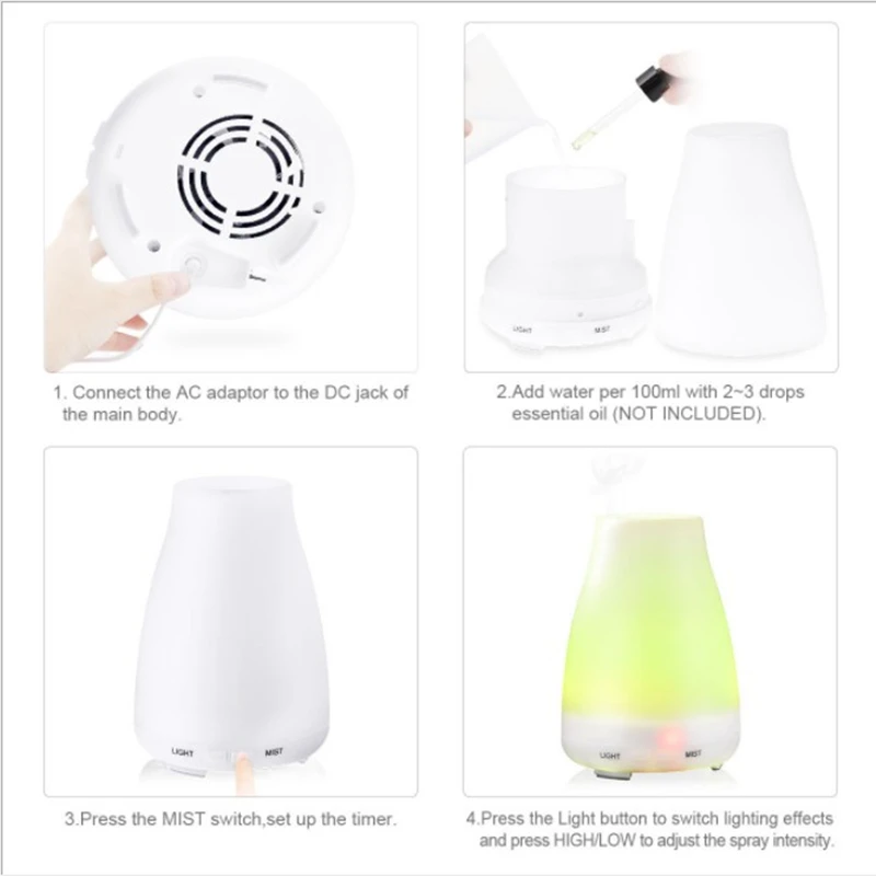 Smart LED fragrance lamp aromatherapy machine without printing humidifier 100ML sake bottle diffuser Ultrasonic aroma humidifier