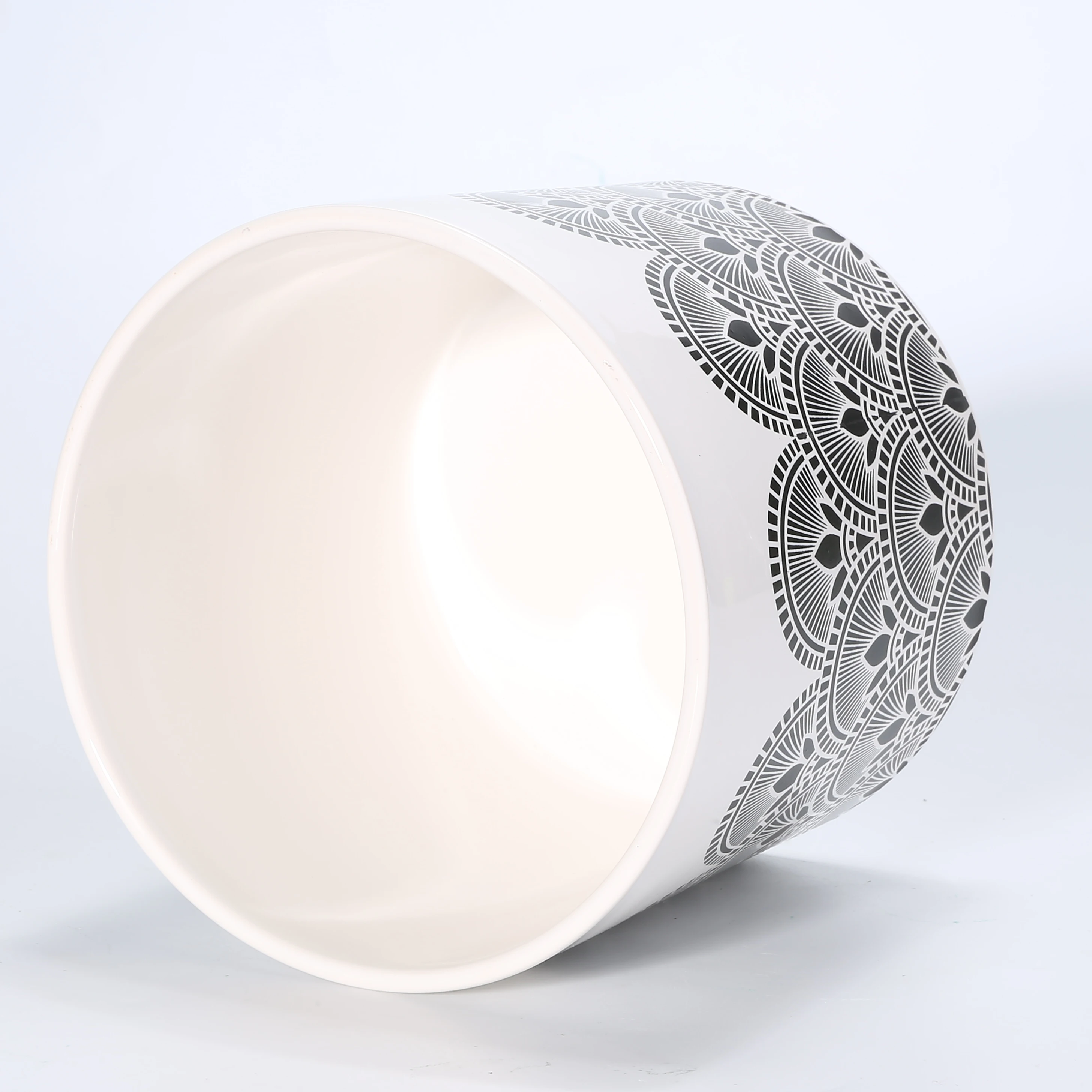 Black white antique cheap indoor plants garden decor ceramic wholesale plant pots