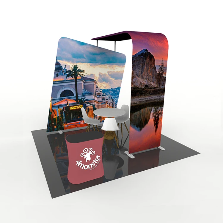 Wholesale 3x3 Factory Supply Fabric Pop Up Stand Modern Exhibition Booth