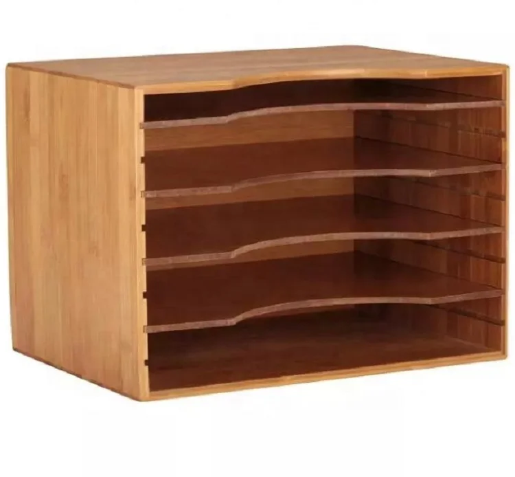 Refined-bam Supplies Office bamboo file organizer
