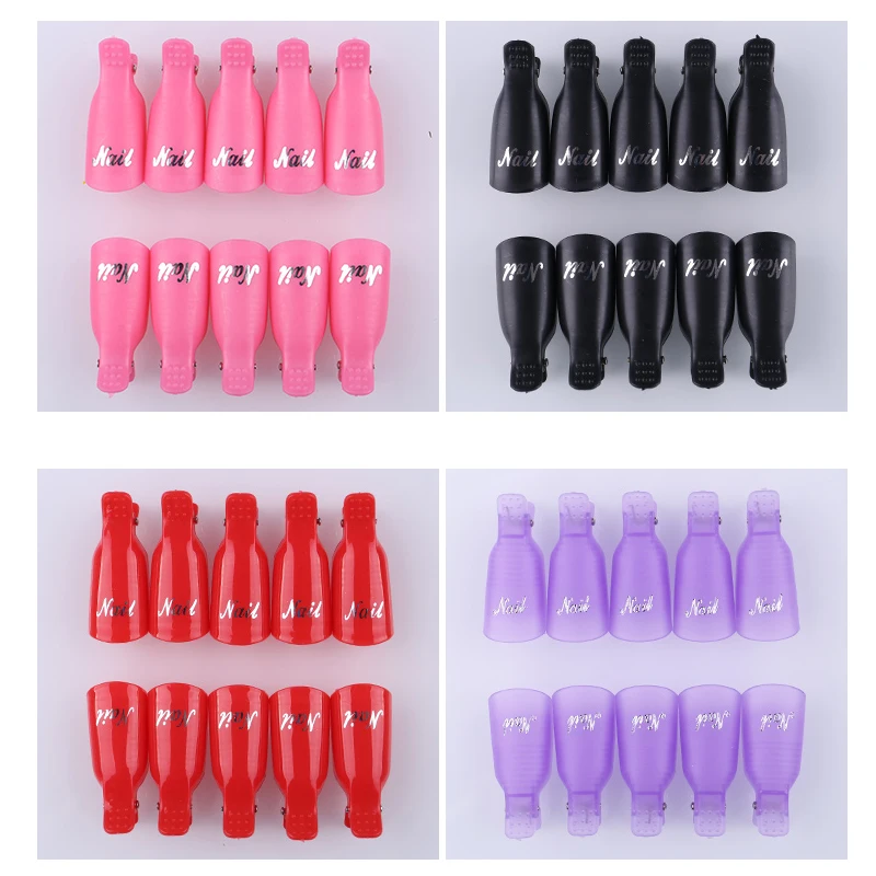SZ082 Hot Seller Wearable TOE Nail Soaker Gel Polish Remover Clip 10pcs