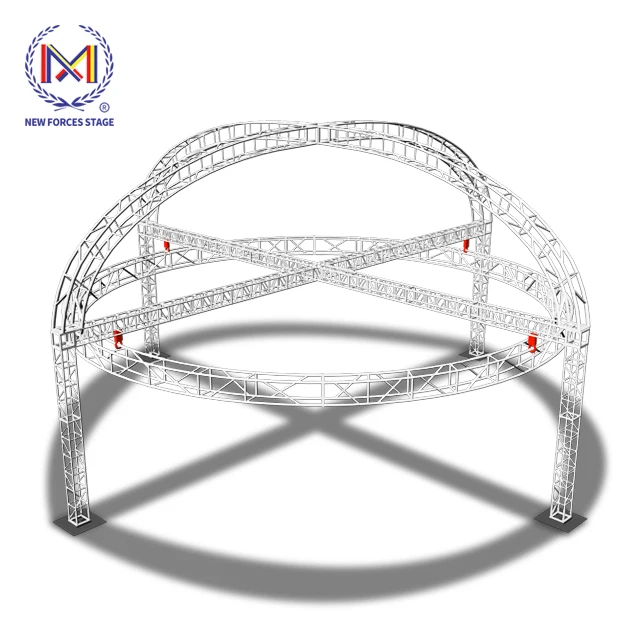 Round Semi Circle Roof Decoration Concert Stage Lighting Truss