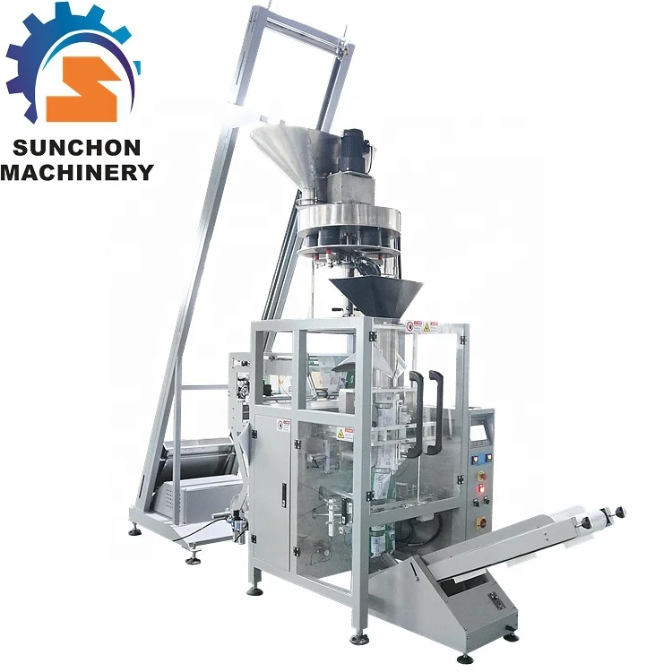 Dosing by Volumetric Cup Filler, Stainless Steel, Salt Sugar Rice Granule Food Packing Machine