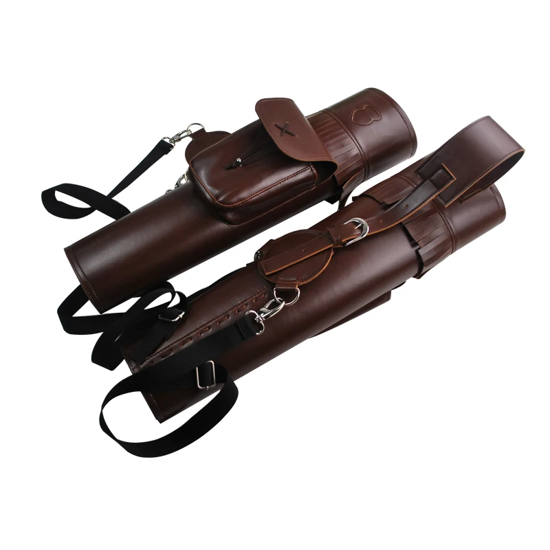 Stride Shoulder PU Leather Arrow Quiver With Braces For Bow Hunting Arrow Hunting And Shooting