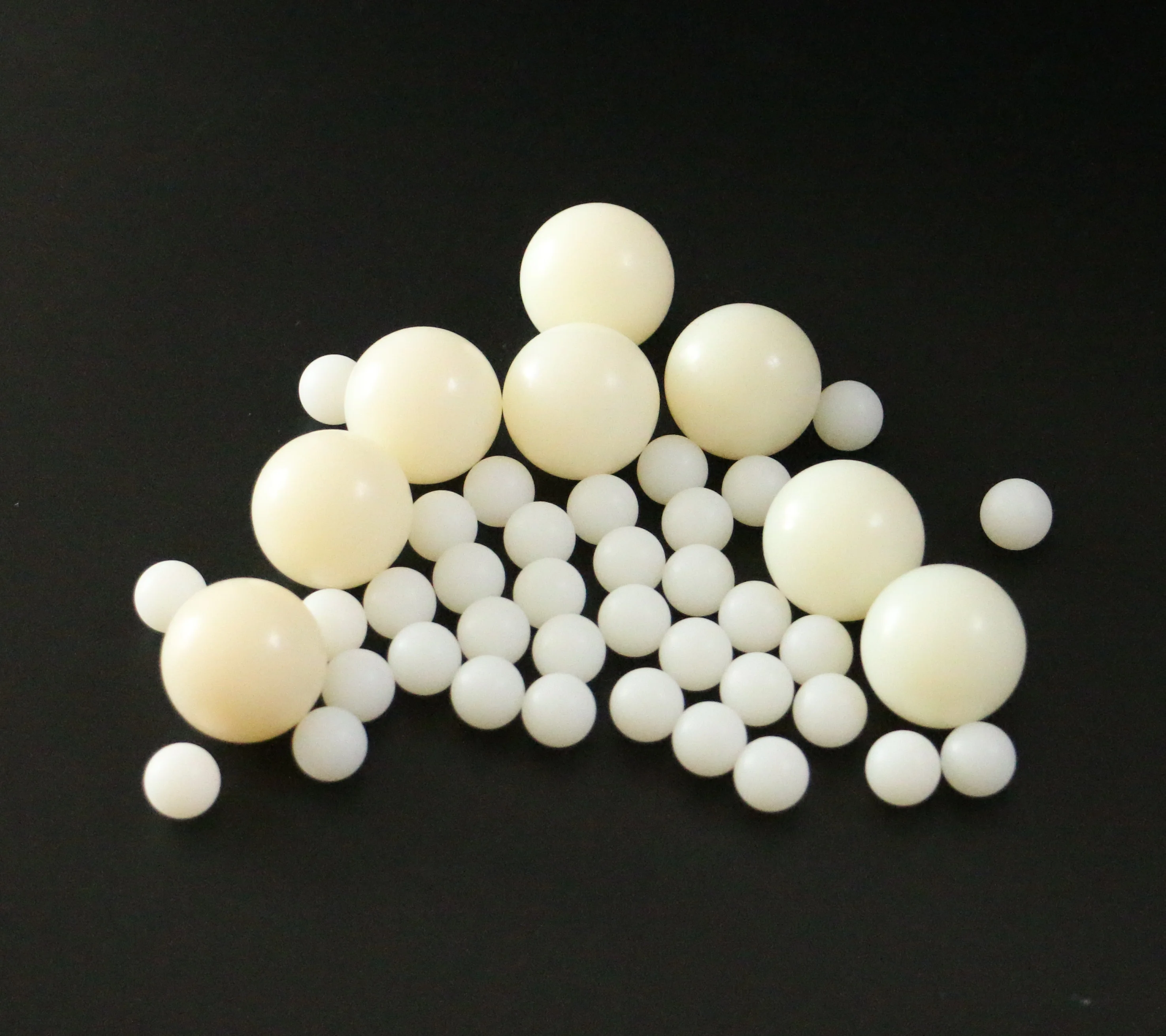 High grade 30mm 60mm PP PTFE POM PA66 HDPE solid  hollow plastic ball