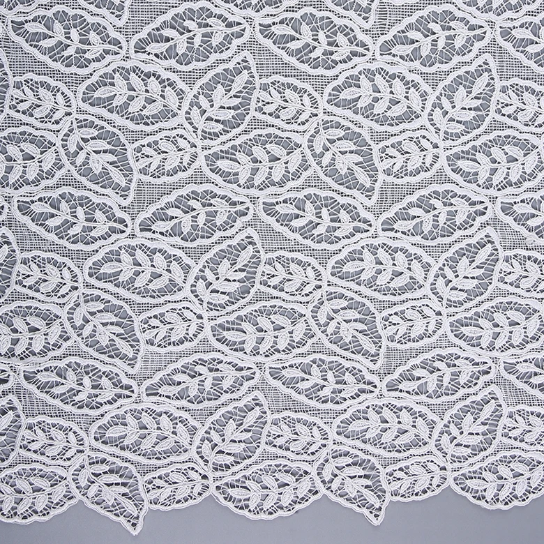 HA-15263 Widely used hot sales water soluble chemical turkey leaf lace fabric suppliers