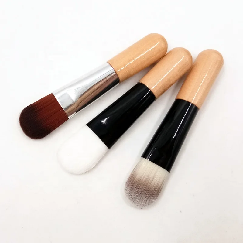 Private Label Single Mud Small Handle Facial Face Mask Brush Mini 8CM