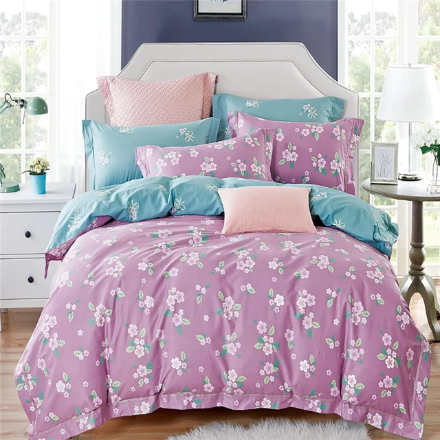 Spring use bedding pillow flat sheet fitted sheet duvet cover use 100% cotton fabric