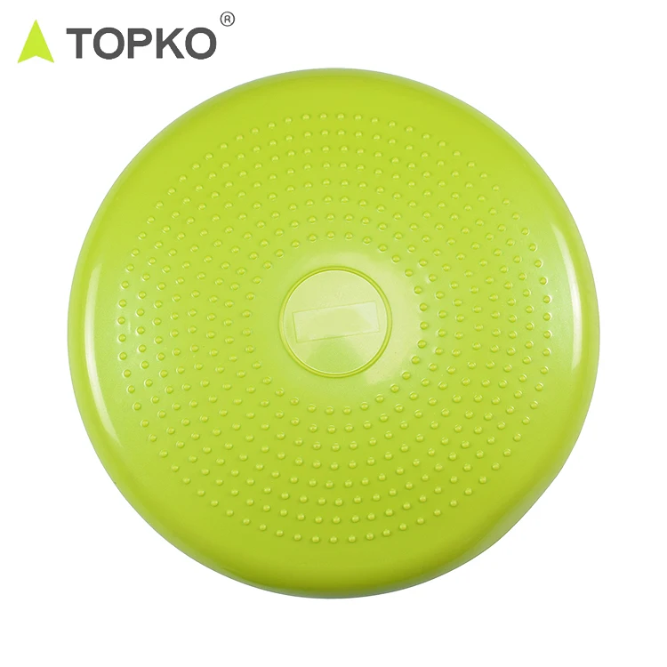 TOPKO Professional training Inflated Stability Wobble Cushion Trainer Board with Pump balance cushion
