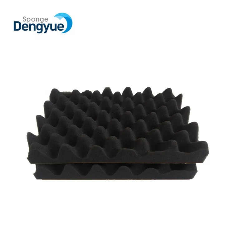Wave shape Soundproofing Self adhesive PU Foam supplier foam sheet acoustic For recording studio