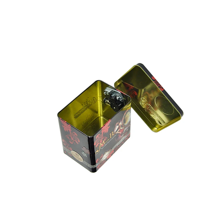 Custom decorative printed cookie packing tin box wedding favors DIY music for sale