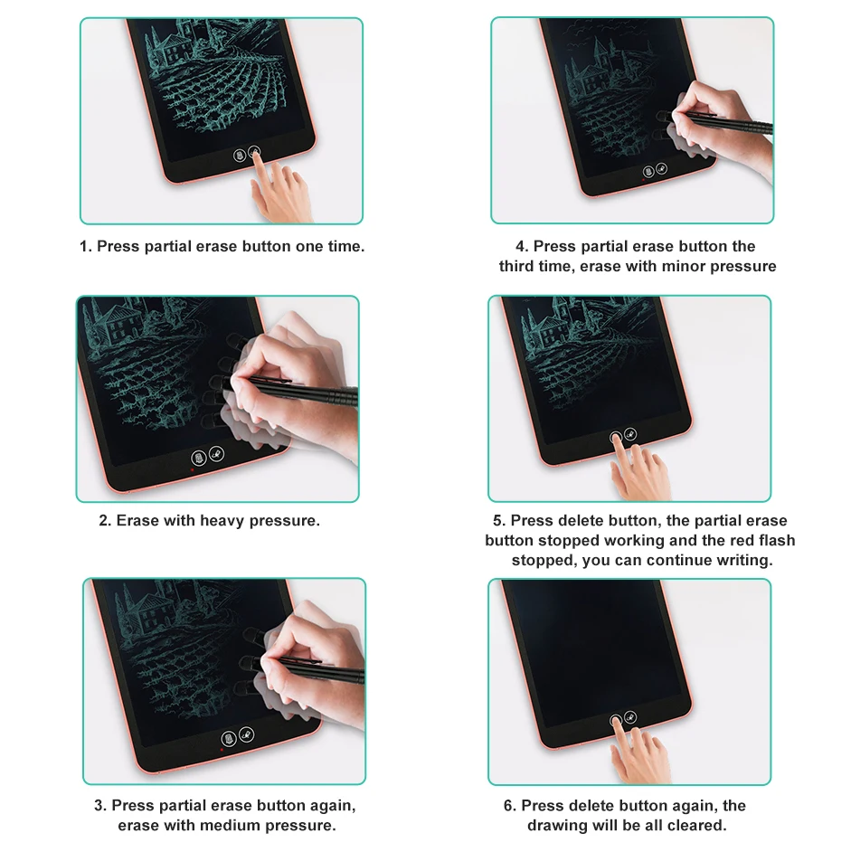 Newyes New Arrival Lcd Sketch Pad Paperless Drawing Board Erase Partially Story Writing Tablet