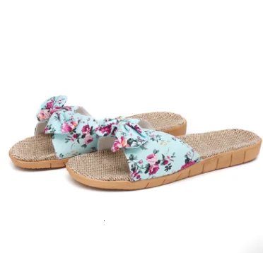 Summer fashion and lovely bowknot line sandals slipper outdoor flip-flops beach shoes