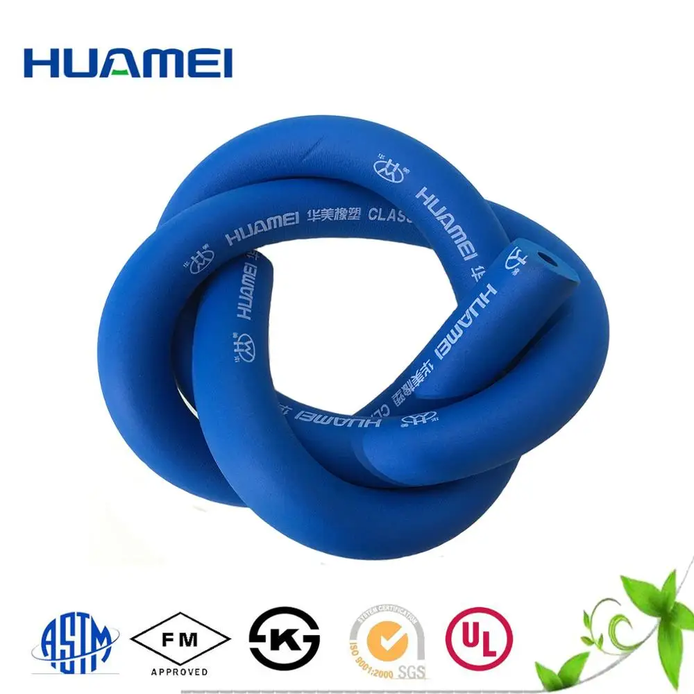 
Nbr Insulation Closed Cell Rubber Foam Pipe With Blue Color 