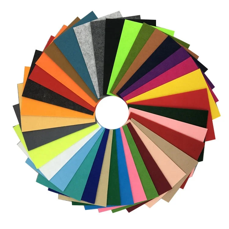 
Wholesale price 100% polyester 10mm craft colorful needle punched nonwoven fabric felt for sale 