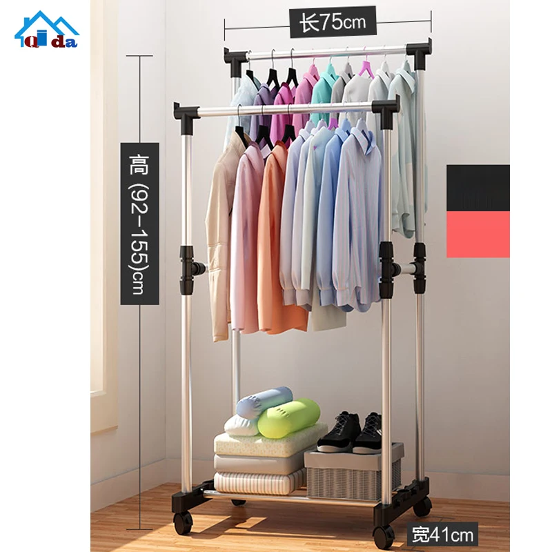 
Foldable laundry portable stainless steel garment rack cloth dry hanger  (62089773918)