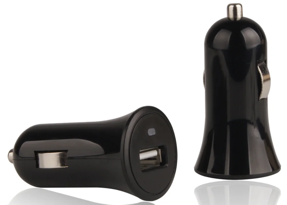 5V 2.1A Small Horn Shape 1 Port Single USB Car Charger Adapter