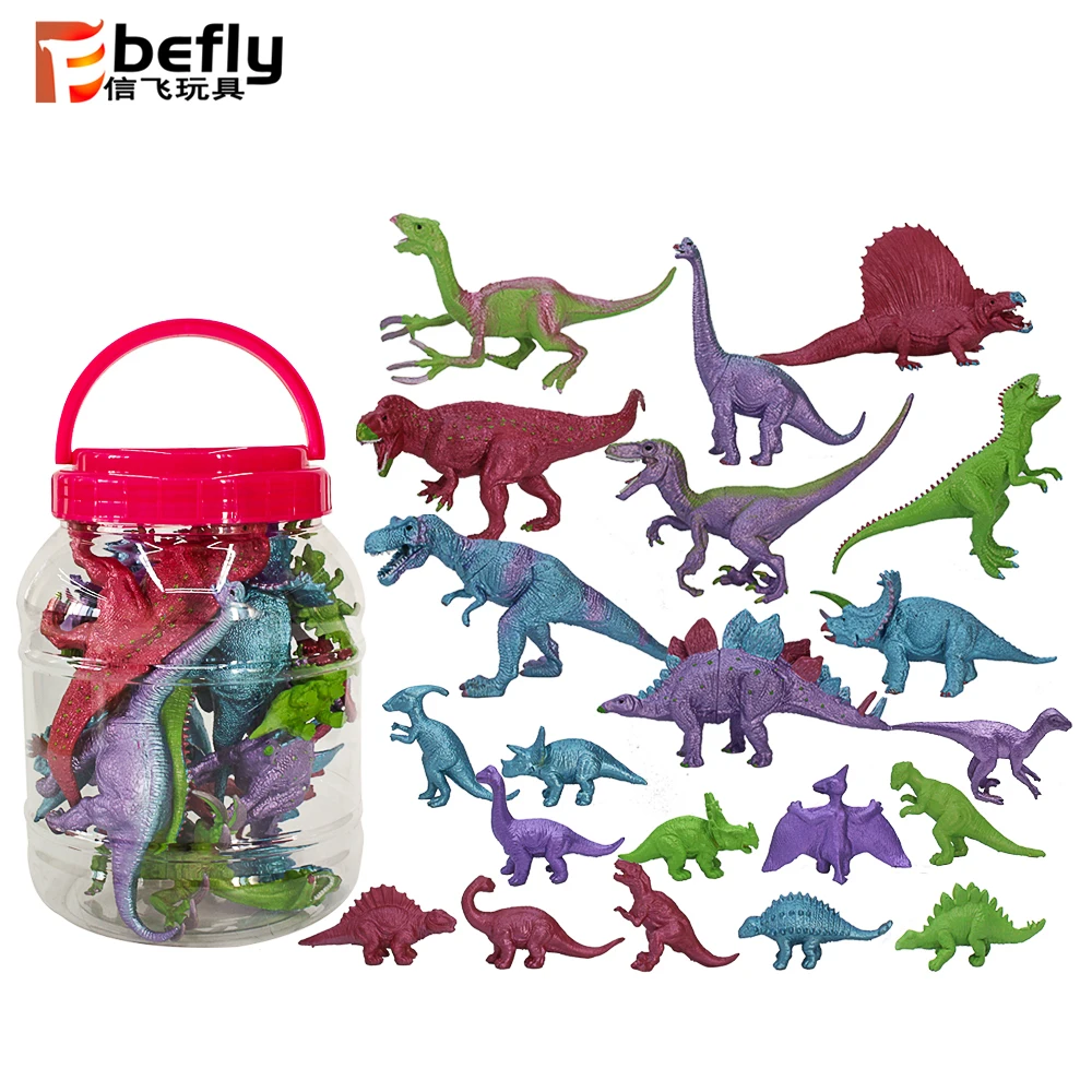 Dinosaurios Juguetes Al Por Mayor Brinquedos 2024 New Painting 21pcs in 1 Set Plastic Dinosaur Toy for Kids